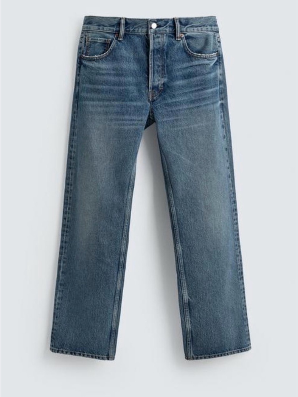 NWT Zara Size 4 Classic high rise straight leg Women’s Jeans - Blue